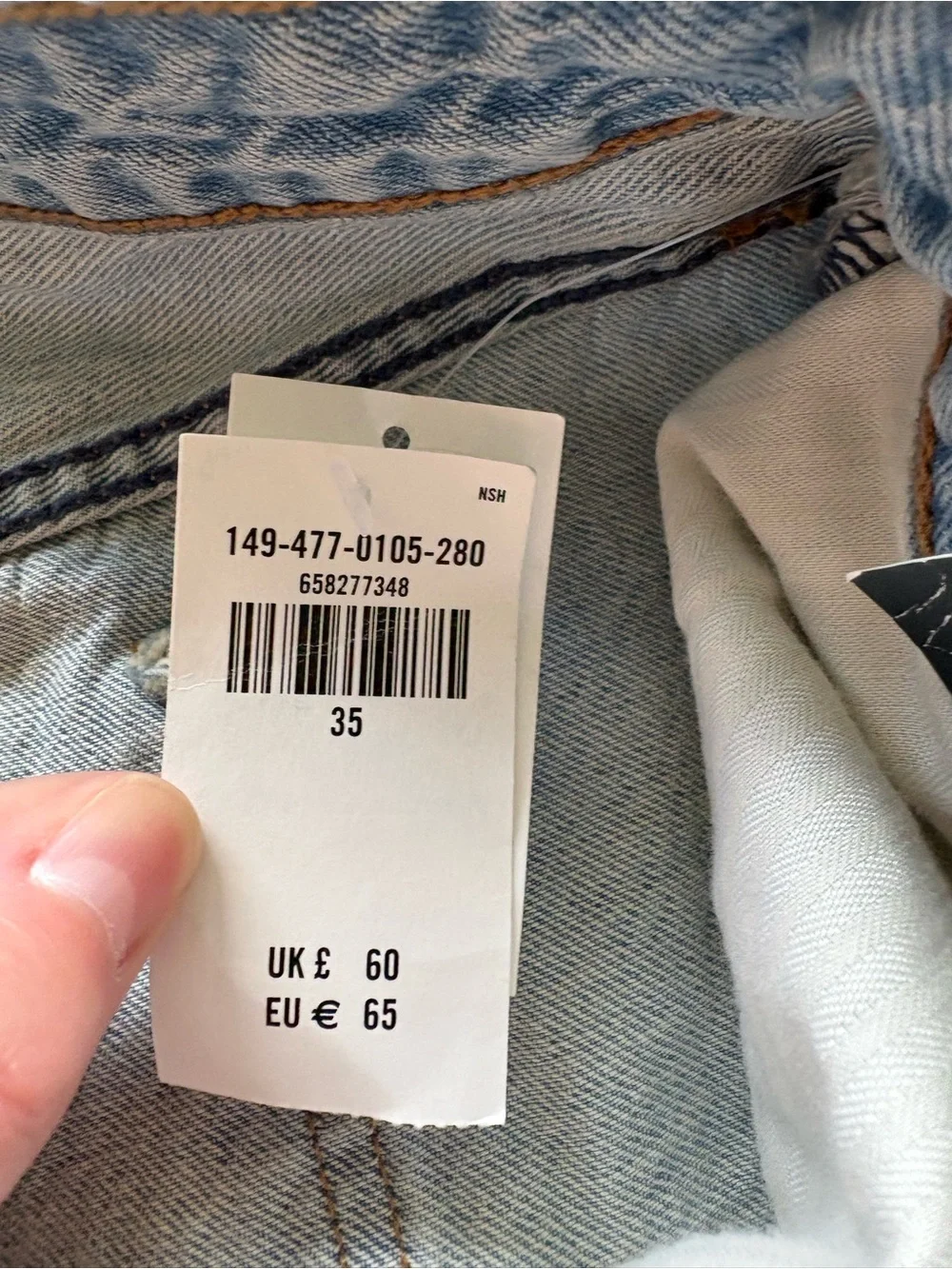 Abercrombie The Baggy Low Rise Jean Shorts Size 35/20
